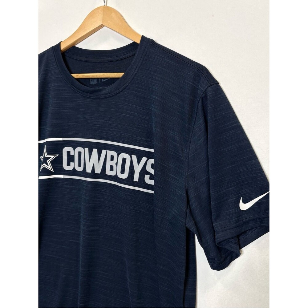 Cowboys Nike Dri-Fit Graphic Tee Mens Size Large Navy Short Sleeve Crewneck - Picture 3 of 7